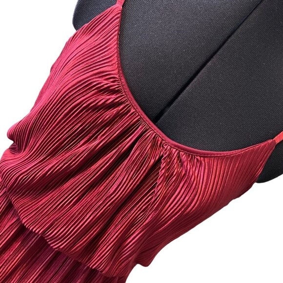 Love Cameron Pleated Retro 80’s Column Dress S - Picture 2 of 11